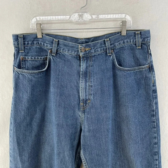 Kirkland Signature Jeans Mens 40X30 Blue Straight Workwear Denim Relaxed Fit - Picture 6 of 9
